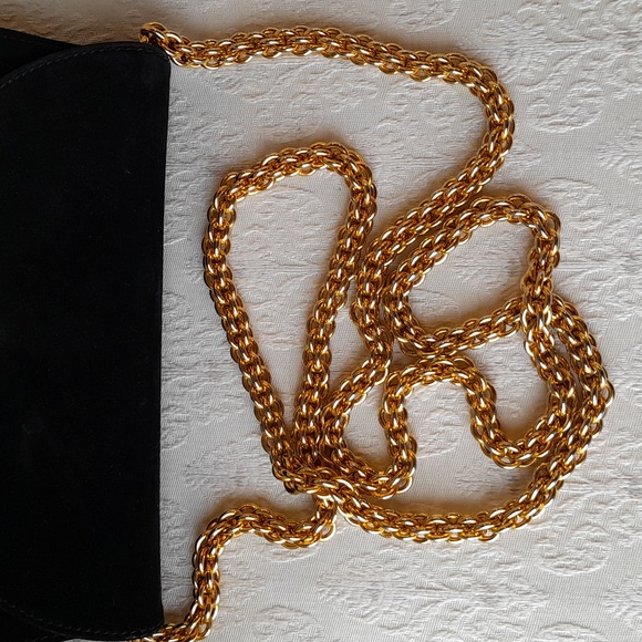 Paloma Picasso  Vintage Suede Chain Cross body Bag! - Picture 15 of 15